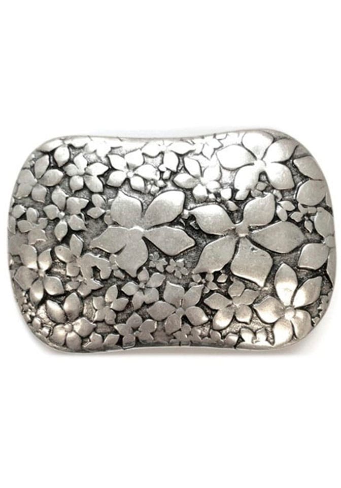 RETTUNGSRING by showroom 019 Gürtelschnalle "3D Blume Silber" RETTUNGSRING by showroom 019 Gürtelschnalle "3D Blume Silber" von Rettungsring Gürtel