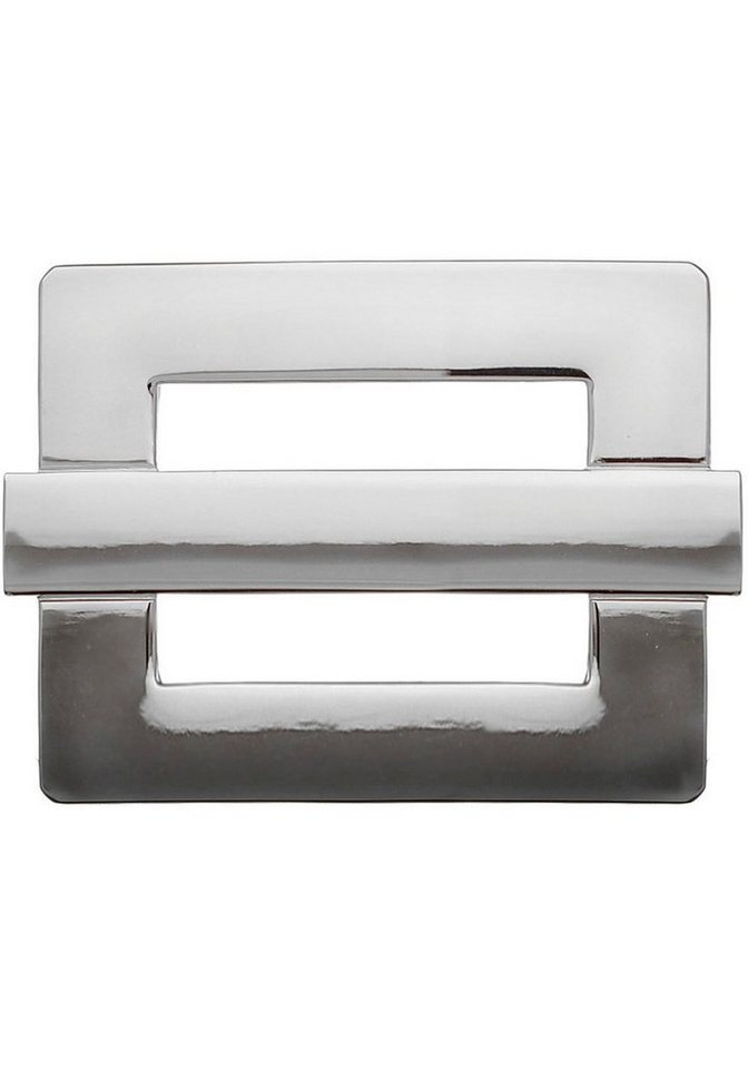 Rettungsring Gürtel Gürtelschnalle Wechselschnalle »Viereck Mit Steg Silber« von Rettungsring Gürtel