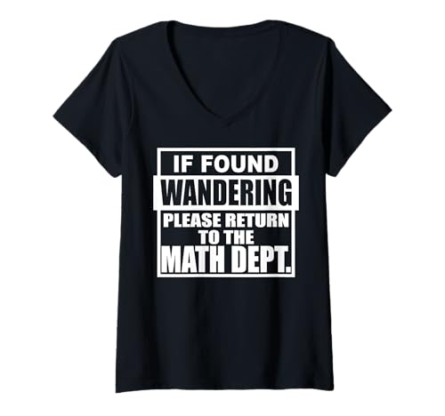 Damen Wenn Sie Sich Fragen, kehren Sie Bitte zur Mathematikabteilung zurück. Lehrer T-Shirt mit V-Ausschnitt Damen Wenn Sie Sich Fragen, kehren Sie Bitte zur Mathematikabteilung zurück. Lehrer T-Shirt mit V-Ausschnitt von Return To The Teacher & Funny Student Shopp