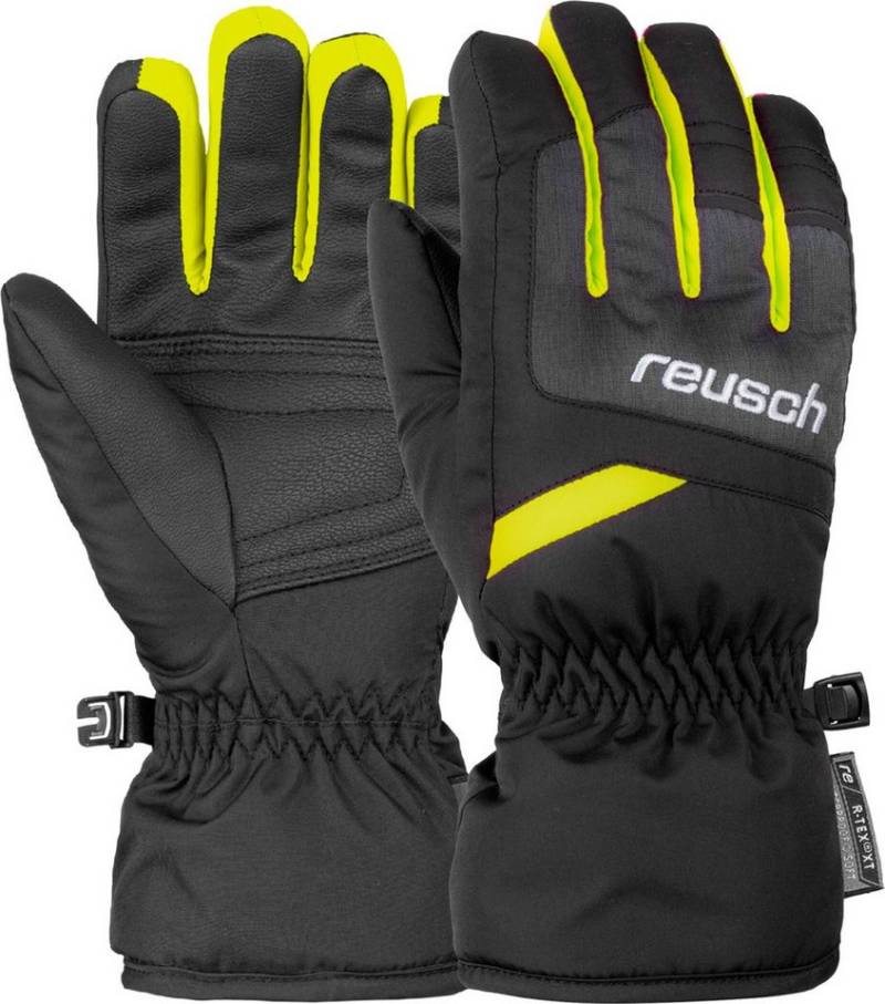 Reusch Skihandschuhe Bennet R-TEX® XT Junior - Kinder Skihandschuh black / saftey yellow von Reusch