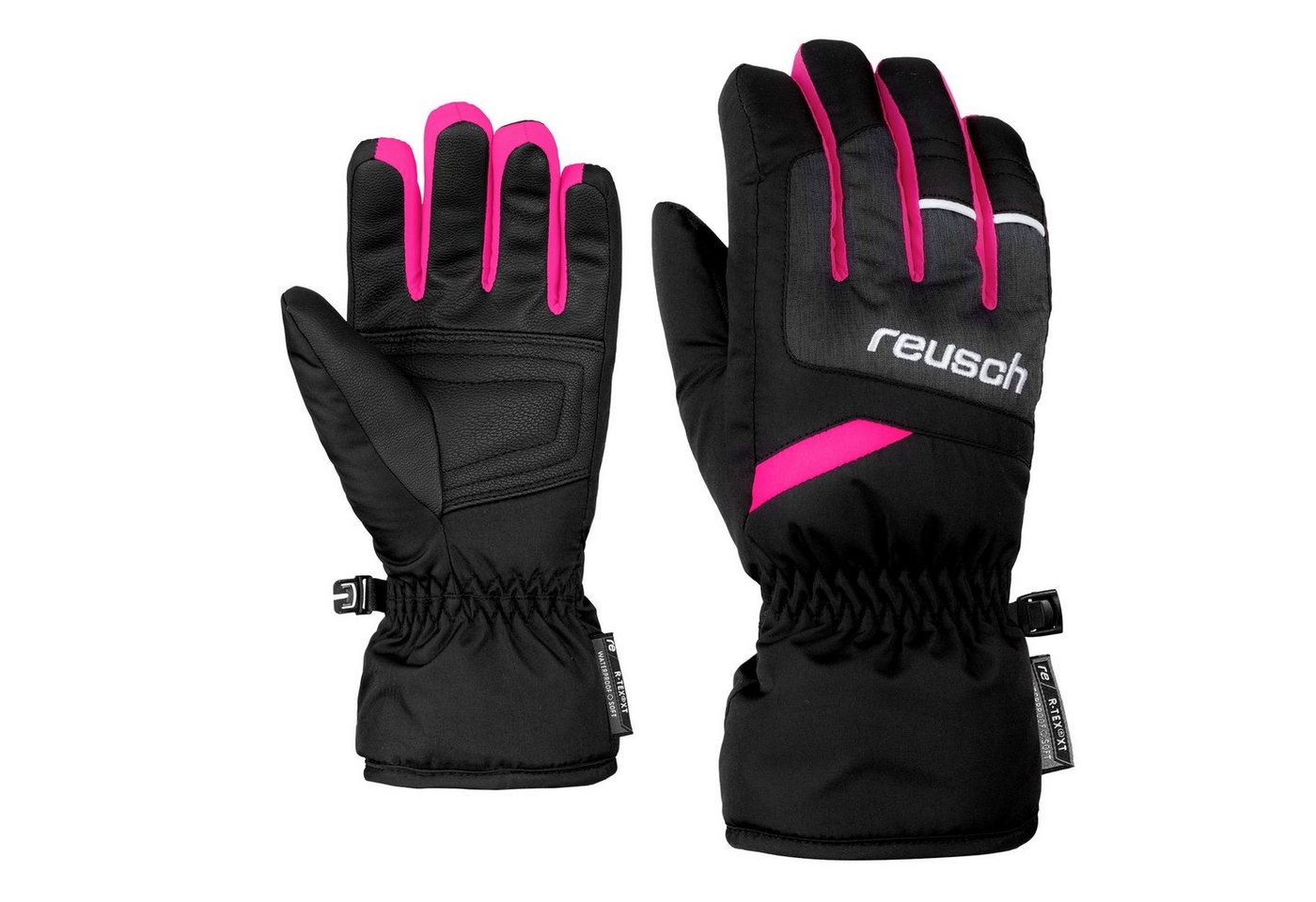 Reusch Skihandschuhe Bennet R-TEX® XT Junior mit aufgesticktem Markenschriftzug auf dem Handrücken von Reusch