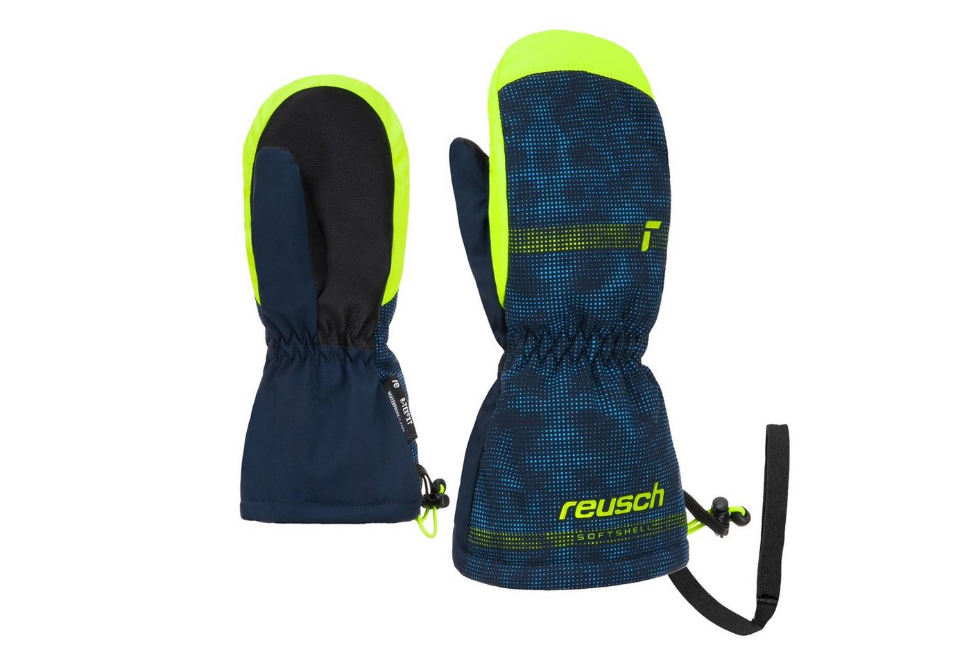 Reusch Skihandschuhe Maxi R-TEX XT Mitten mit aufgedrucktem Markenlogo und -schriftzug von Reusch