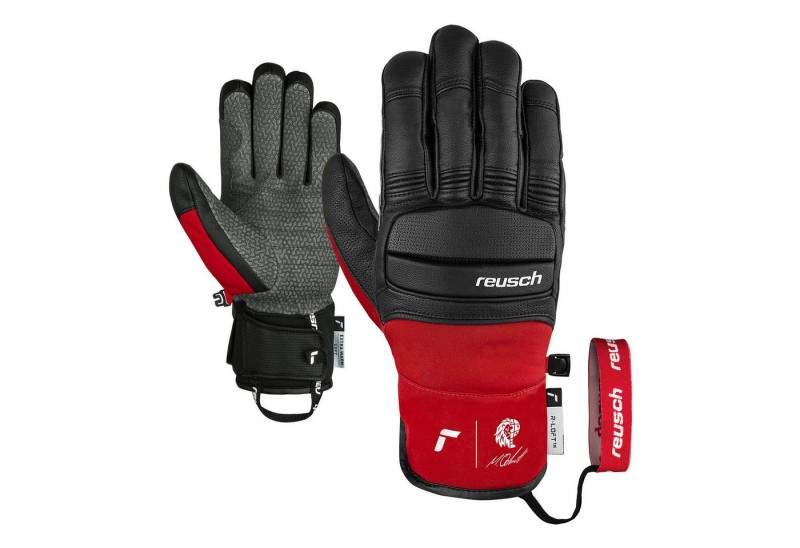 Reusch Snowboardhandschuhe Marco Odermatt mit aufgedrucktem Markenschriftzug von Reusch