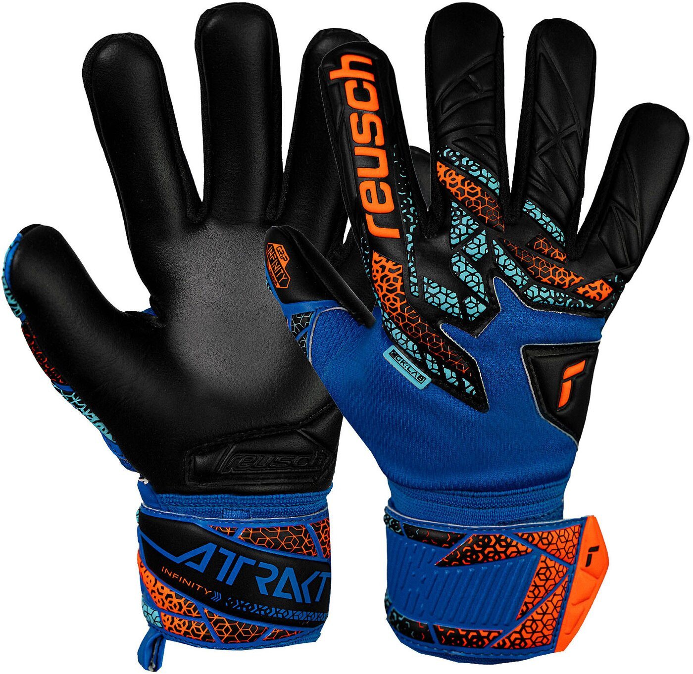 Reusch Torwarthandschuhe Attrakt Infinity NC Junior ELECTRIC BLUE / SHOCKING ORANGE / B von Reusch