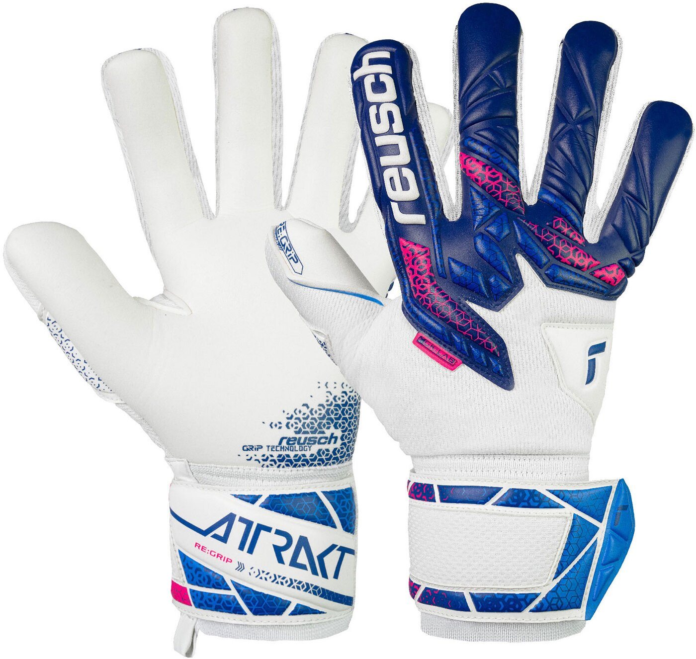 Reusch Torwarthandschuhe Attrakt RE:GRIP NC BLUE / PINK / WHITE von Reusch