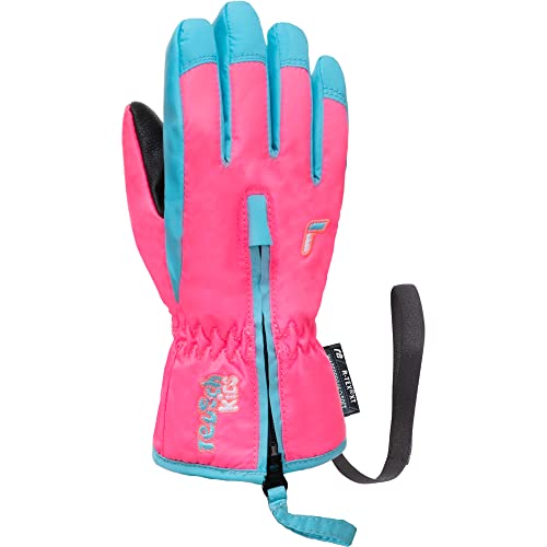 Reusch Unisex – Babys Ben Angenehm Warme und Winddichte Skihandschuhe Alltagshandschuhe Babyhandschuhe Schneehandschuhe Zum Schlittenfahren Handschuhe, 3305 Knock pink/bachel Button, III von Reusch