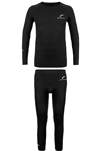 Reusch Unisex Kinder Funktionsunterwäsche Underwear für Alle Sportlichen Aktivitäten Baselayer-Set, Schwarz, 122 von Reusch