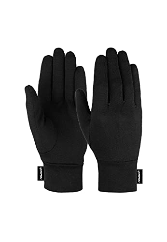 Reusch Unisex Merino Wool Conductive multifunktionaler und atmungsaktiver Winterhandschuh aus Wolle, schwarz, 10 von Reusch