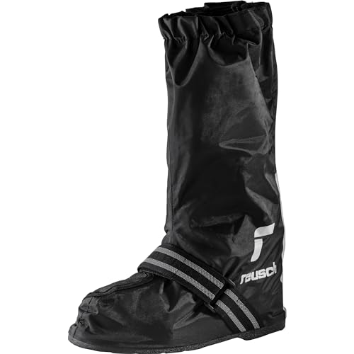 Reusch Zyklo WP Regenüberziehstiefel - Wasserdichte Motorrad Schutz Schuhe - Reflektoren und Rutschfeste Gummisohle (Schwarz, EU Schuhgrößensystem, Erwachsene, Alphanumerisch, M, Large) von Reusch