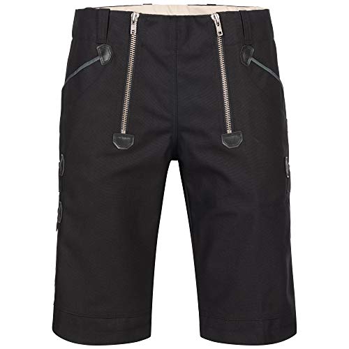 Reuschenbach Zunfthose Herren kurz aus Canvas, perfekte Arbeitshose für den Sommer (DE/NL/SE/PL, Numerisch, 64, Regular, Regular, Schwarz) von Reuschenbach