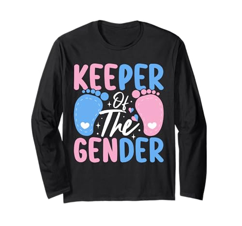 Lustiges Baby-Enthüllungsdesign „Keeper of The Gender“ Langarmshirt Lustiges Baby-Enthüllungsdesign „Keeper of The Gender“ Langarmshirt von Reveal Ready Apparel Co