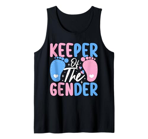 Lustiges Baby-Enthüllungsdesign „Keeper of The Gender“ Tank Top Lustiges Baby-Enthüllungsdesign „Keeper of The Gender“ Tank Top von Reveal Ready Apparel Co