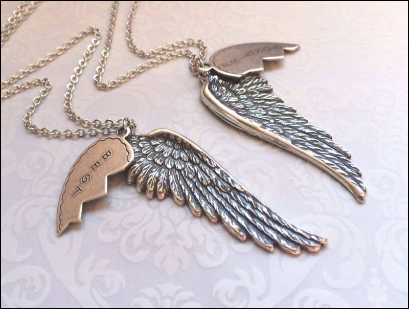 Beste Freunde Halskette -Freundschaftsschmuck-Silber Engel Flügel Set, Bff, Freund, Freundin Halskette, Soul Sisters, Perfektes Geschenk von RevelleRoseJewelry