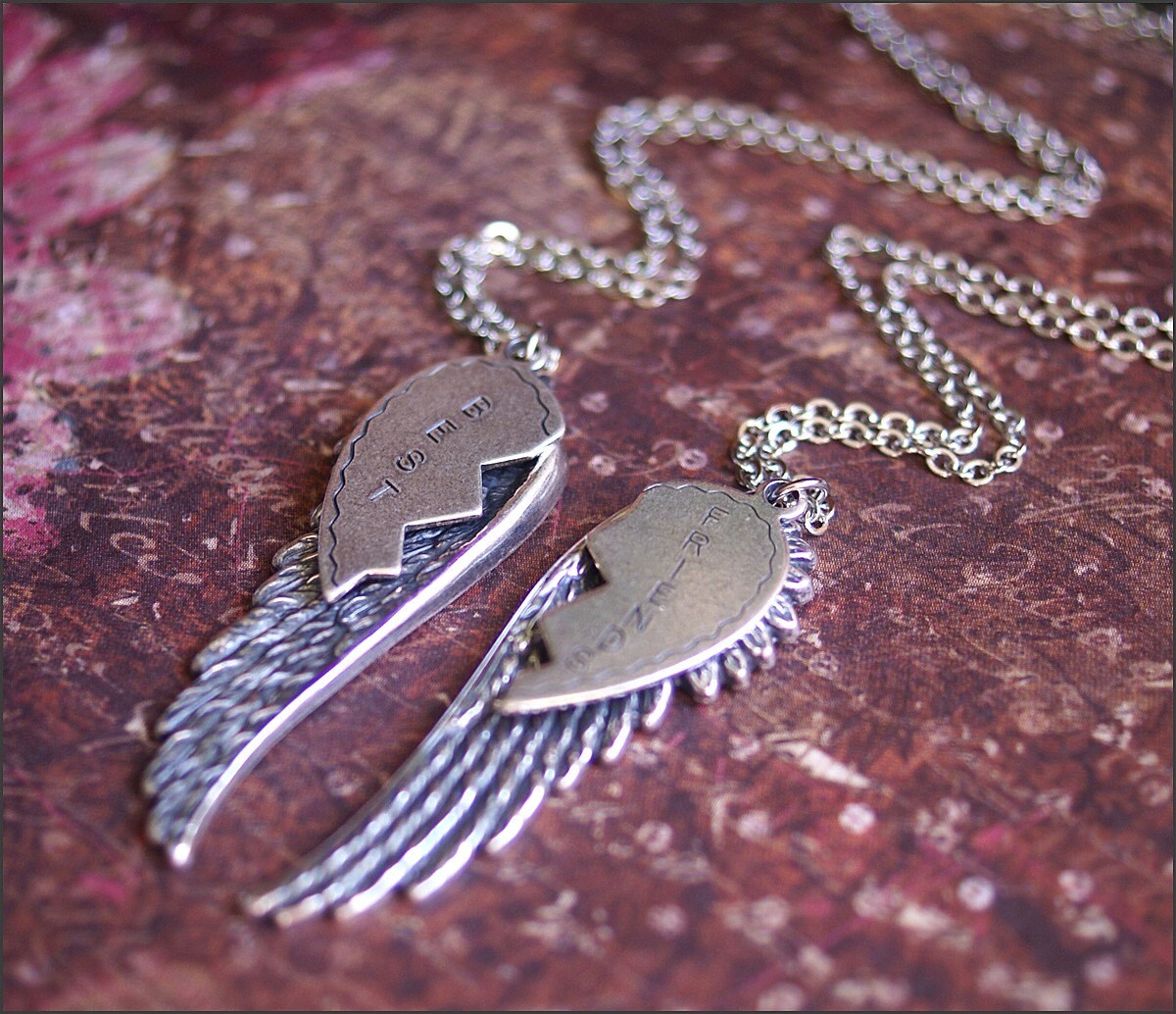 Beste Freunde Halskette -Freundschaft Schmuck-Silber Angel Wing Halsketten-Set, Bff, Freund, Freundin Halskette, Soul Sisters, Perfektes Geschenk von RevelleRoseJewelry