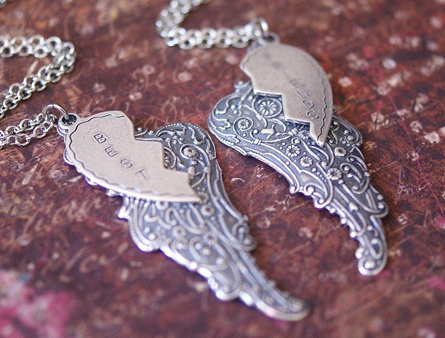 Beste Freunde Halskette -Zwei Halsketten Set - Hübsche Freundin, Mutter, Tochter Freundschaftsgeschenk "Always Together' By Revellerosejewelry von RevelleRoseJewelry