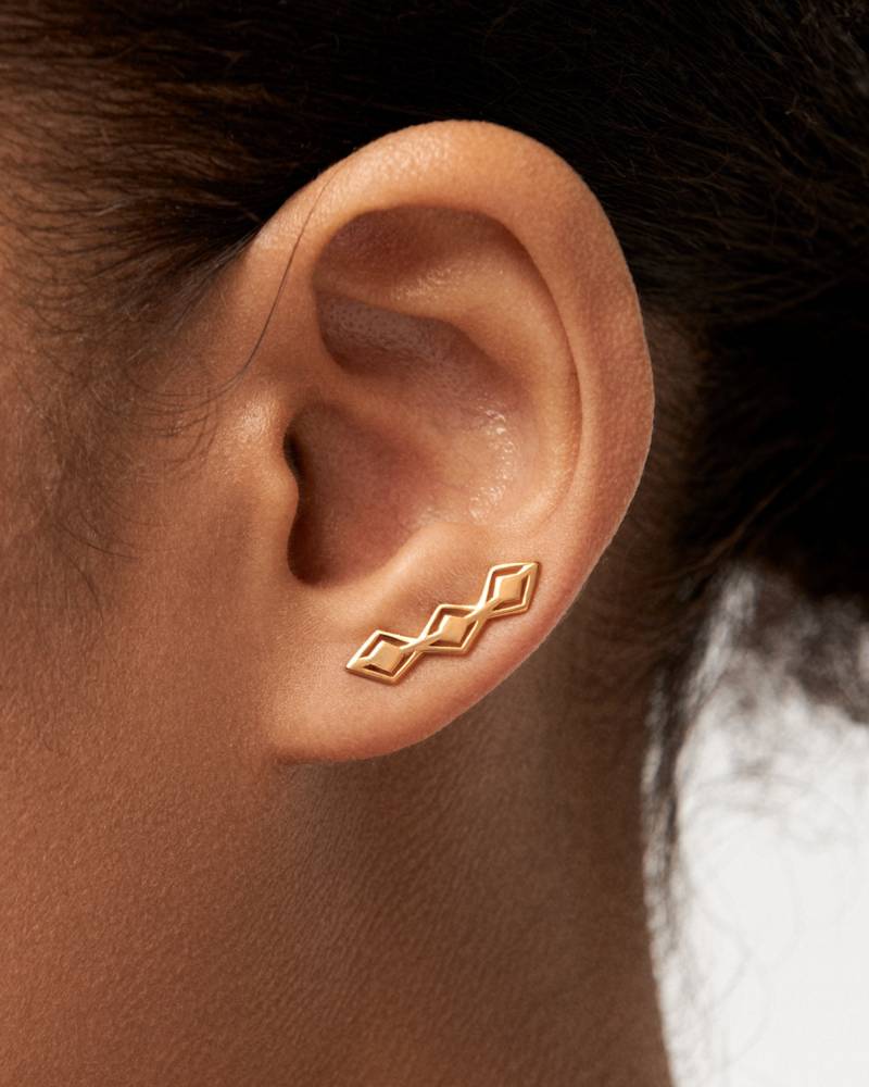 Azteken-Stil Sterling Silber Ohr Manschette Sweep Pin Ohrringe Boho Schmuck Geschenk Für Sie - Fes016 von Revelmy