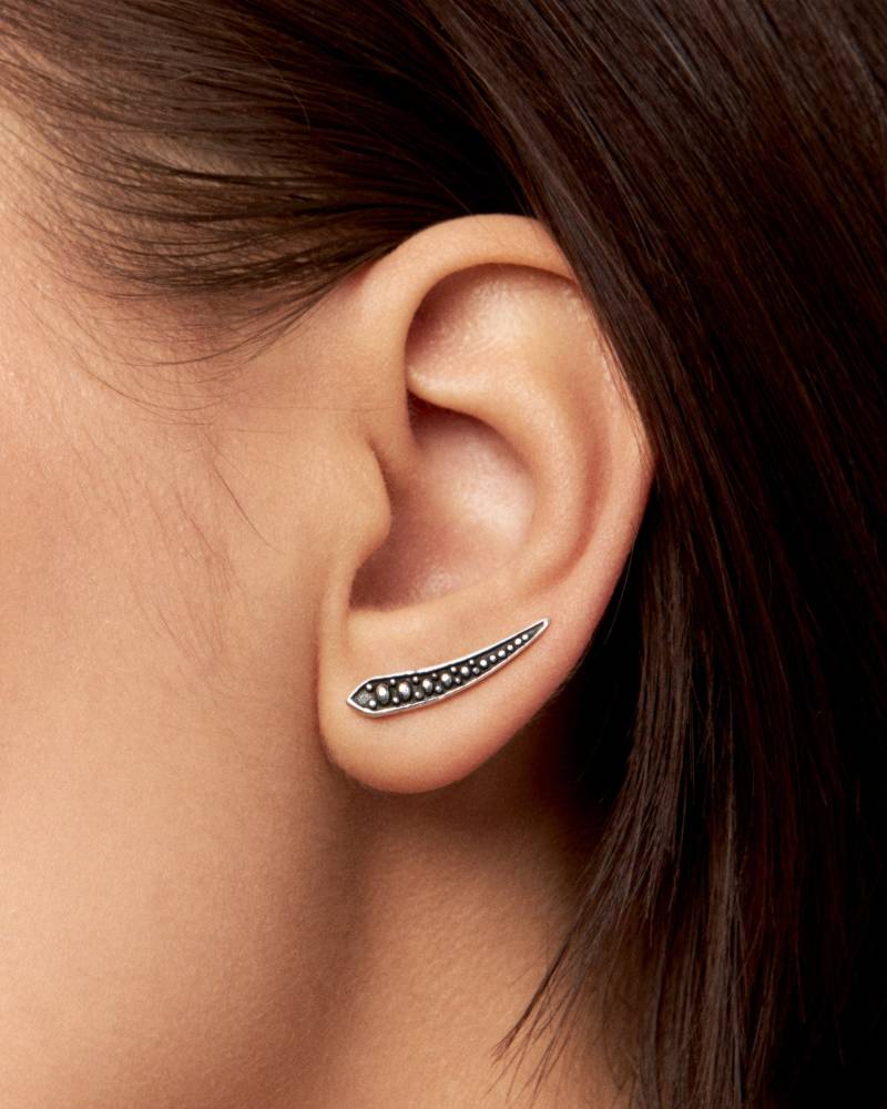 Silber Ohr Bergsteiger Ohrringe Mond Phase Sterling Cescent Moon Ohrmanschetten Moderne Schmuck - Fes005 von Revelmy