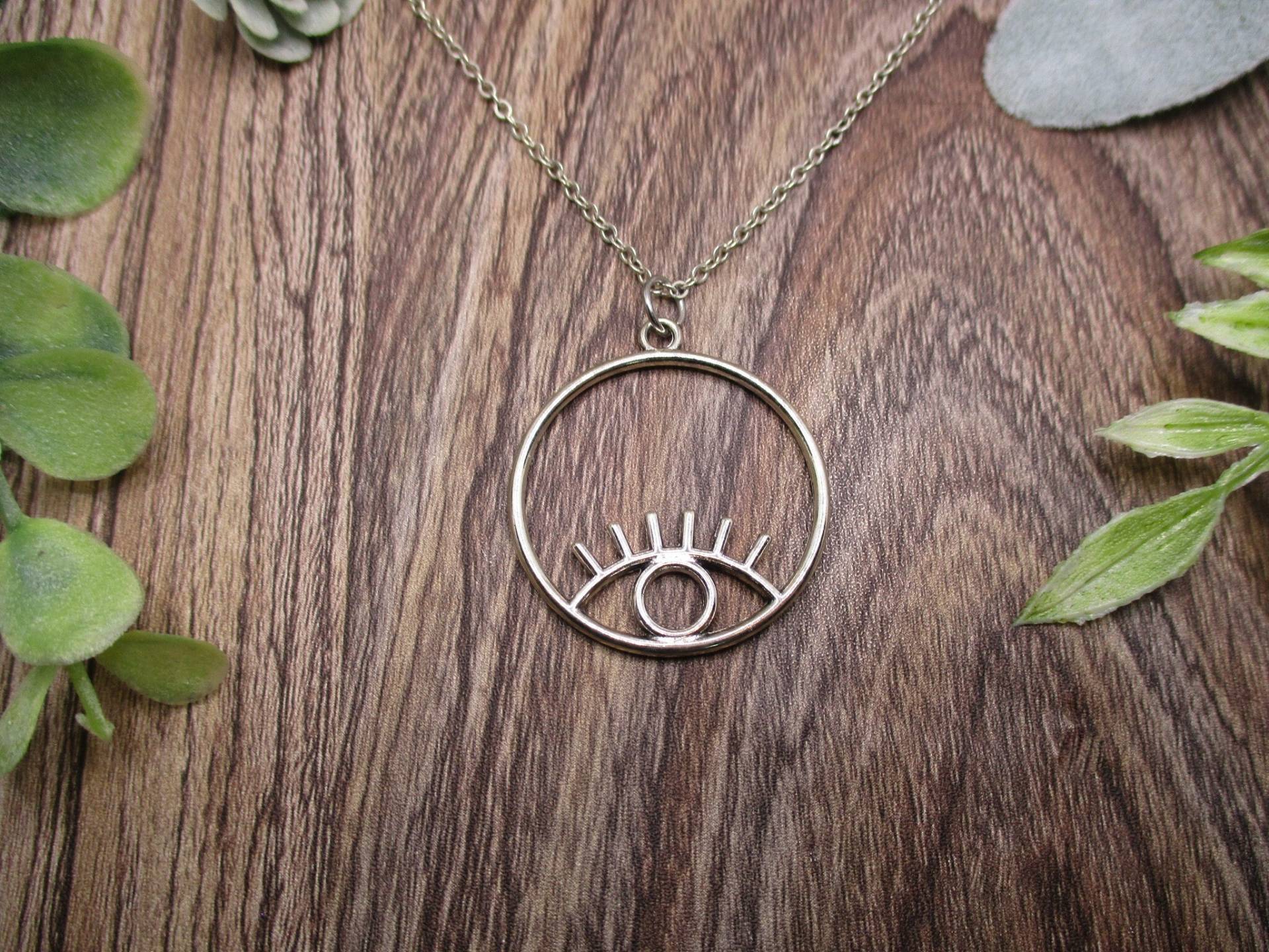 Augen Halskette Geschenke Für Sie Minimalist Evil Eye Schmuck von RevelryJewelry