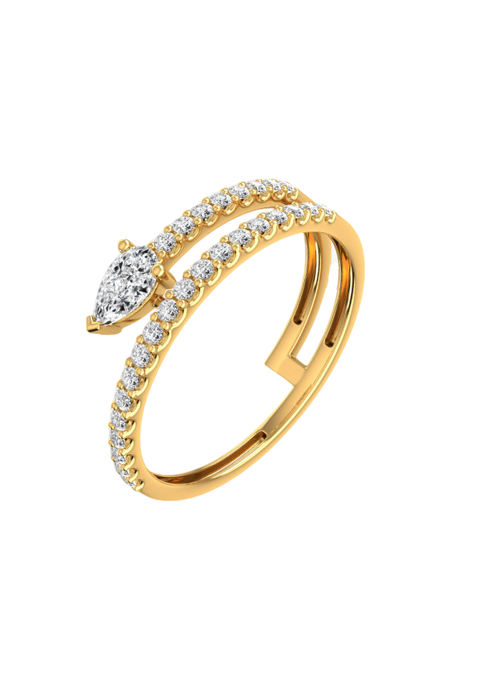 Double Pear Pave Ring von Rêver