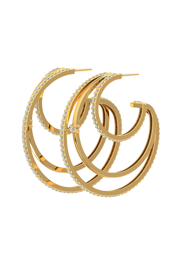 Triple Line Hoops von Rêver