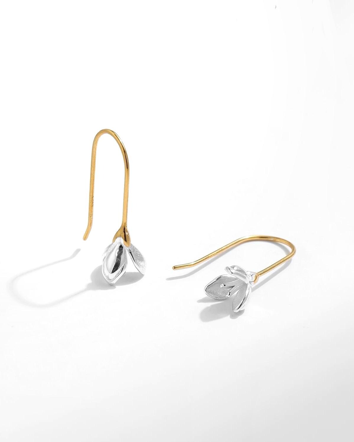 Ohrringe Aus Silber 925 & Vergoldet Schneeglöckchen von Reveurjewel