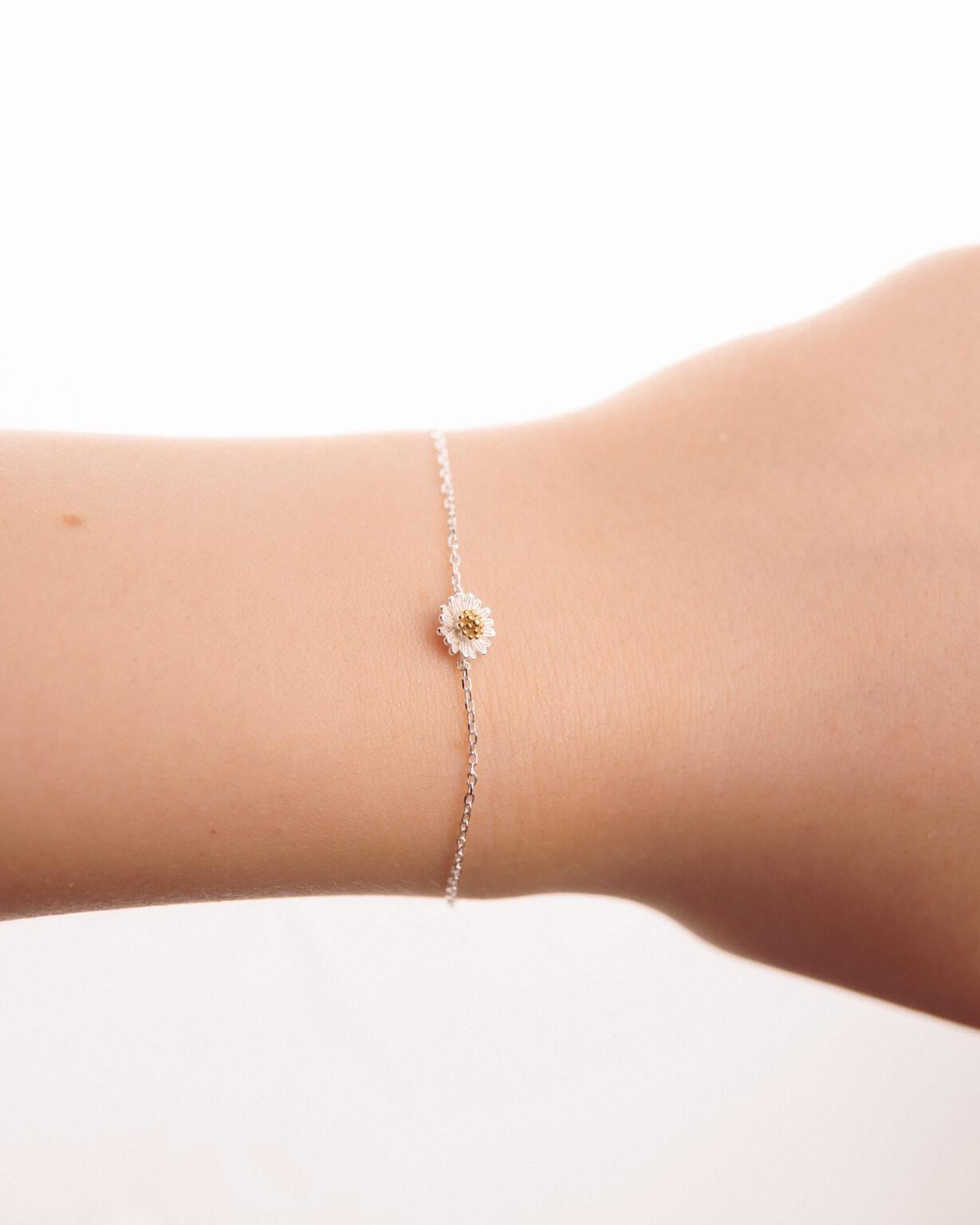Silber 925 Armband Blume von Reveurjewel
