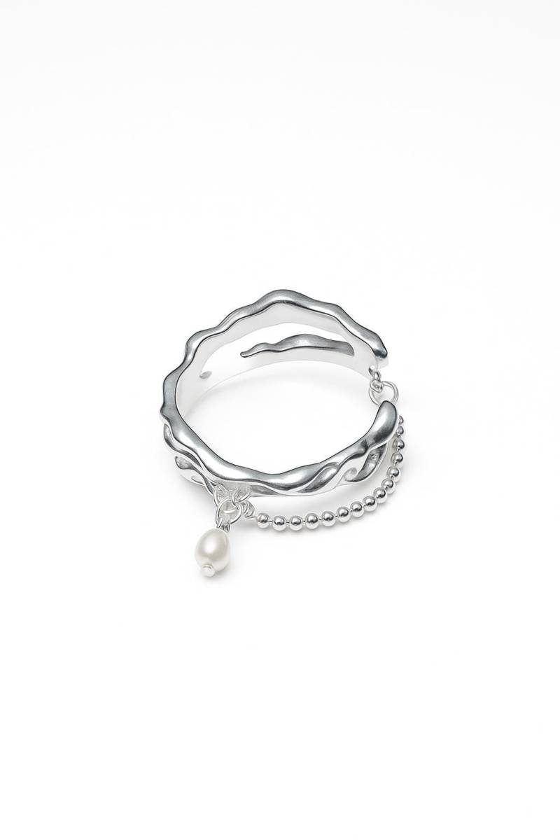 Silber 925 Ring Perle von Reveurjewel