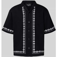 Review X MATW Regular Fit Freizeithemd mit Stitchings - Review X MATW in Black, Größe M von Review X MATW