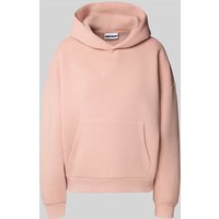Review Hoodie mit Label-Stitching und Känguru-Tasche in Altrosa, Größe M von Review