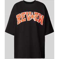 Review Oversized T-Shirt mit Label-Print in Black, Größe L von Review