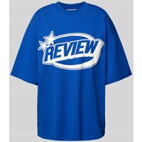 Review Oversized T-Shirt mit Label-Print in Royal, Größe XXS von Review