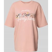 Review Oversized T-Shirt mit Motiv-Print in Altrosa, Größe S von Review