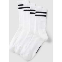 Review Socken mit Kontraststreifen im 4er-Pack in Weiss, Größe 39/41 von Review