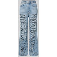Review Straight Leg Jeans aus reiner Baumwolle in Hellblau, Größe 26 von Review