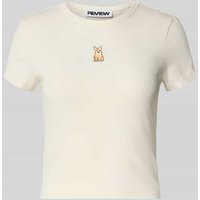 Review T-Shirt mit Motiv-Stitching in Offwhite, Größe L Review T-Shirt mit Motiv-Stitching in Offwhite, Größe L von Review