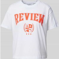 Review T-Shirt mit Statement-Print in Weiss, Größe L von Review