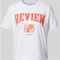 Review T-Shirt mit Statement-Print in Weiss, Größe S von Review