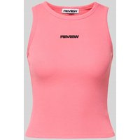 Review Tanktop mit Label-Stitching in Pink, Größe M von Review