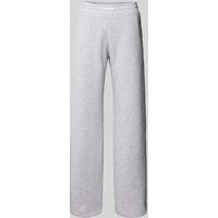 Review Wide Leg Sweatpants mit Label-Detail in Hellgrau Melange, Größe S von Review