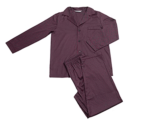 Revise RE-910 Schlafanzug für Herren - Herrenpyjamas - Pyjama – 100% Baumwolle – Dunkelblau/Rot C7– Gr. XL von R Revise