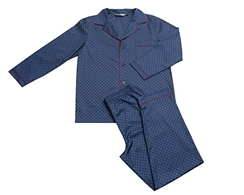 Revise RE-910 Schlafanzug für Herren - Herrenpyjamas - Pyjama – 100% Baumwolle – Dunkelblau C3 – Gr. 4XL von R Revise