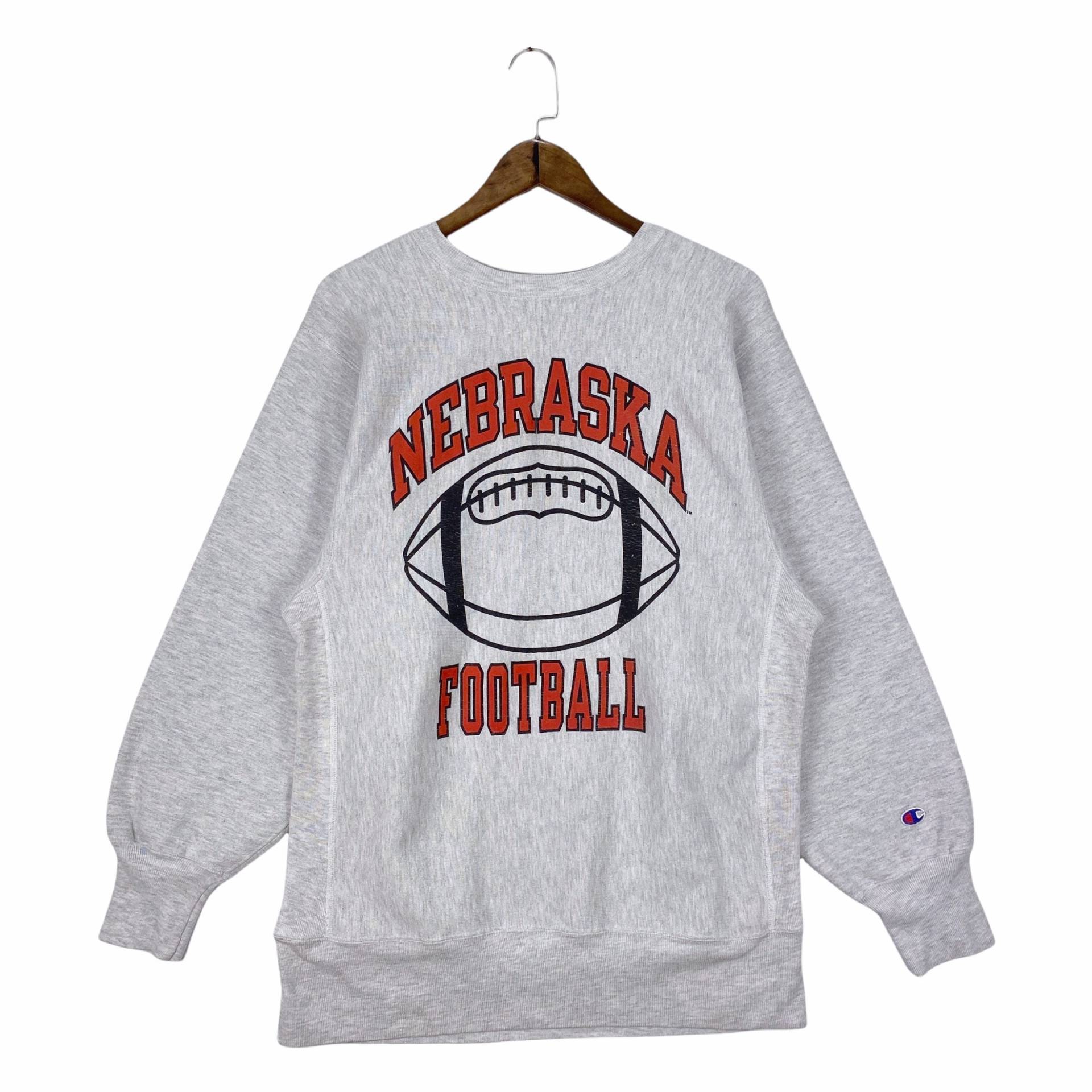 Vintage 90Er Jahre Champion Reverse Weave Nebraska Football Sweatshirt Made in Usa Großes Logo Pullover Größe Xl von RevivalModeWarehaus