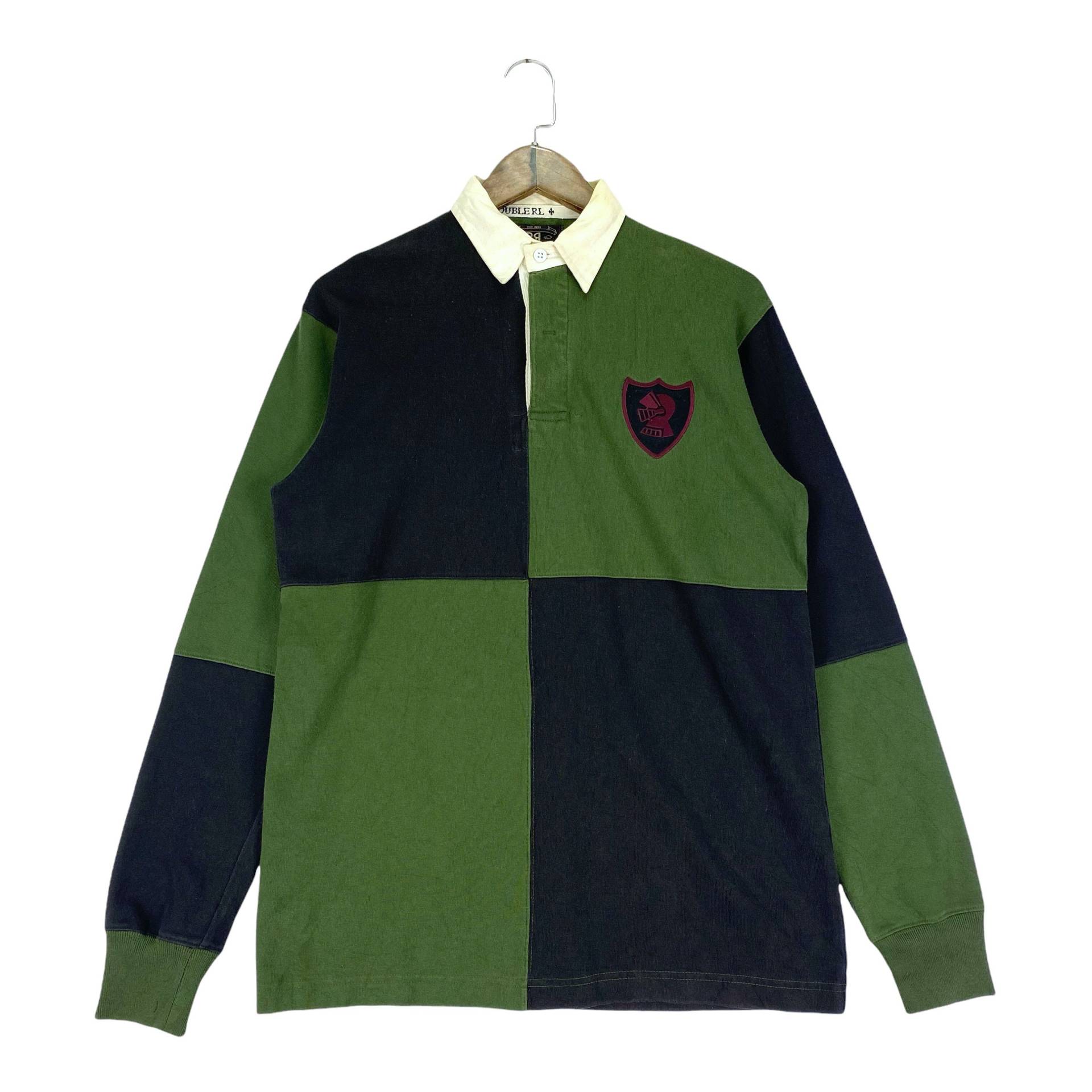 Vintage Rrl Ralph Lauren Rugby Poloshirt Colorblock Made in Sri Langka Double Rl Longsleeve Gr.s von RevivalModeWarehaus