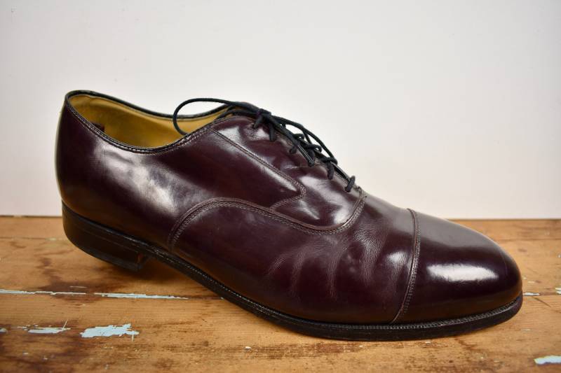 Johnston & Murphy Burgundy Cap Toe Balmoral Herren Size 11.5C von ReviveClothiers