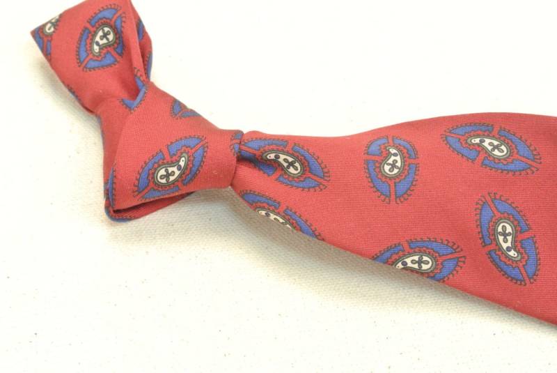 Robert Talbott Studio Bordeaux 100 % Seide Paisley Krawatte von ReviveClothiers