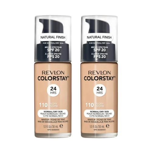 2 x Revlon Colorstay 24HRS Natural Finish For Normal Dry Skin SPF 20-110 Ivory von Revlon