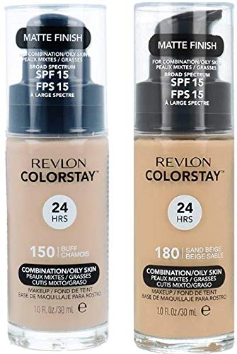 2 x Revlon Colorstay Pump 24HR Make Up SPF15 Comb/Oily Skin 30ml - Buff von Revlon