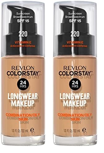 REVLON PROFESSIONAL Revlon ColorStay Makeup for Combi/Oily Skin Natural Beige 220, 2er Pack (1 x 30 ml) von Revlon