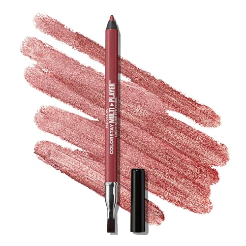 Revlon ColorStay 406 Queen of Hearts Multiplayer Liquid-Glide Eye Pencil, Mehrzweck-Augenstift mit integriertem Blendpinsel, wasserfest, wischfest, langanhaltend von Revlon