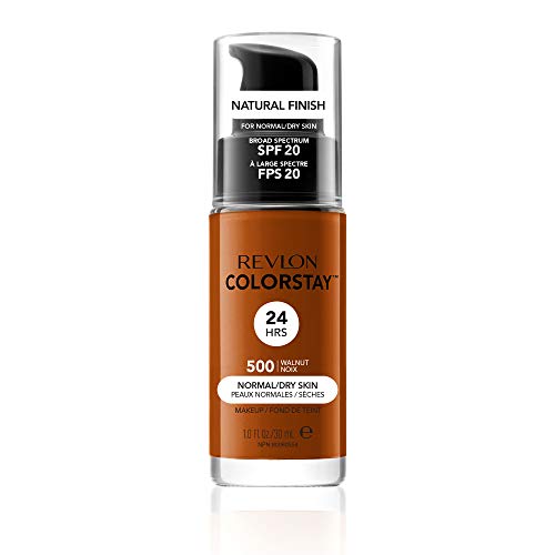 Revlon ColorStay Liquid Foundation Make-up für normale/trockene Haut LSF 20, Longwear mit mittlerer Deckkraft und natürlichem Finish, ölfrei, (500), 30 ml von Revlon